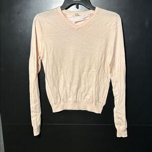 American Eagle Outfitters V-Neck Sweater in Light Pink